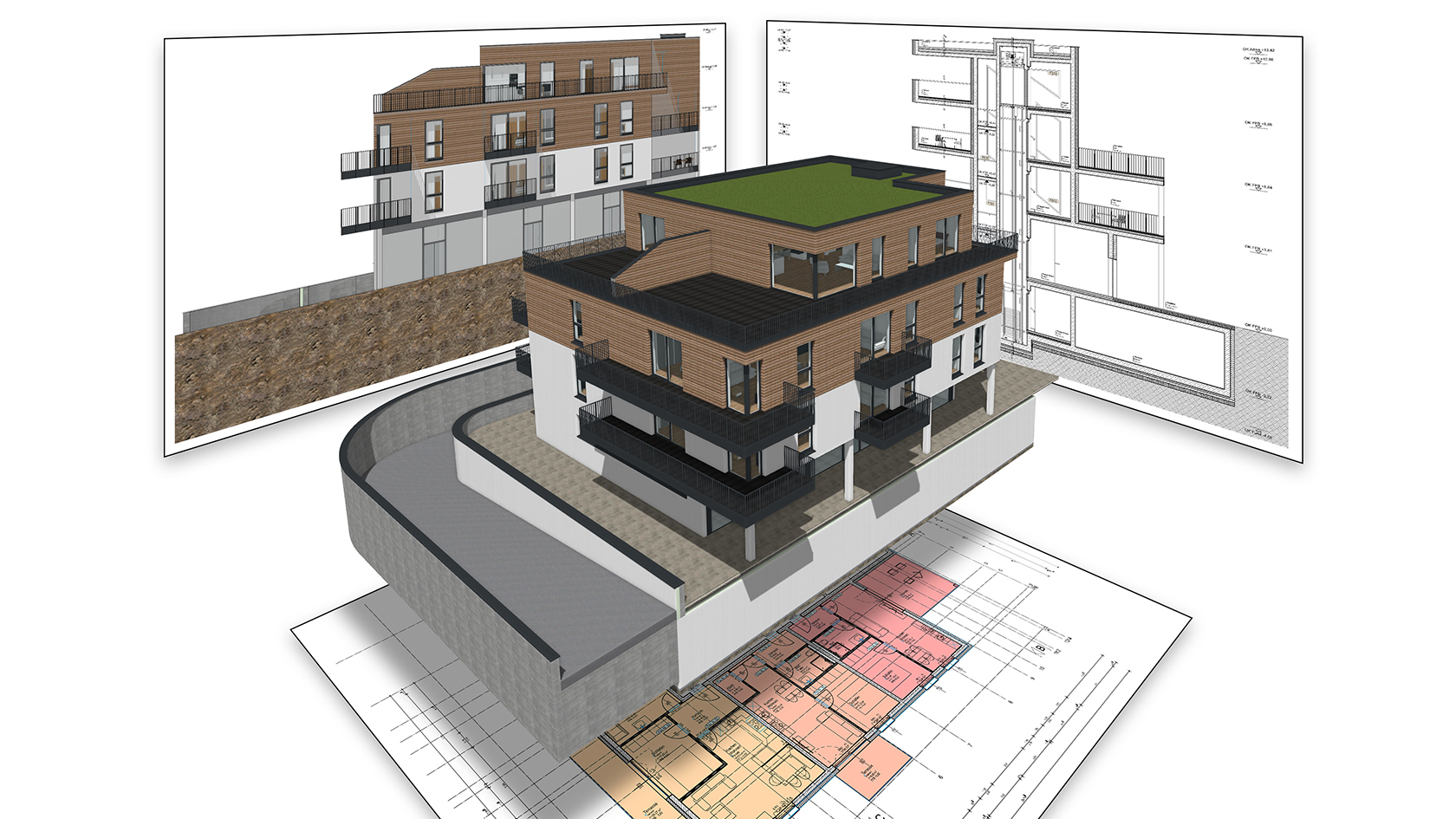 ELITECAD Architecture | 3D modellung: Plan-model-relation